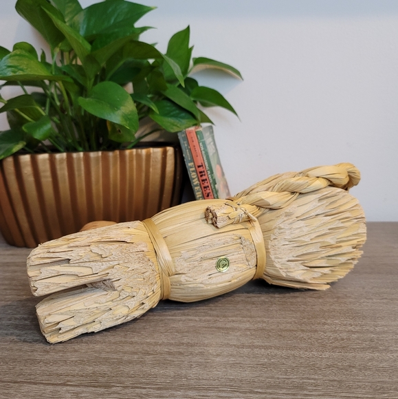 🎉HP VTG Carved Wood + Reed Cat Decoy - Picture 16 of 16